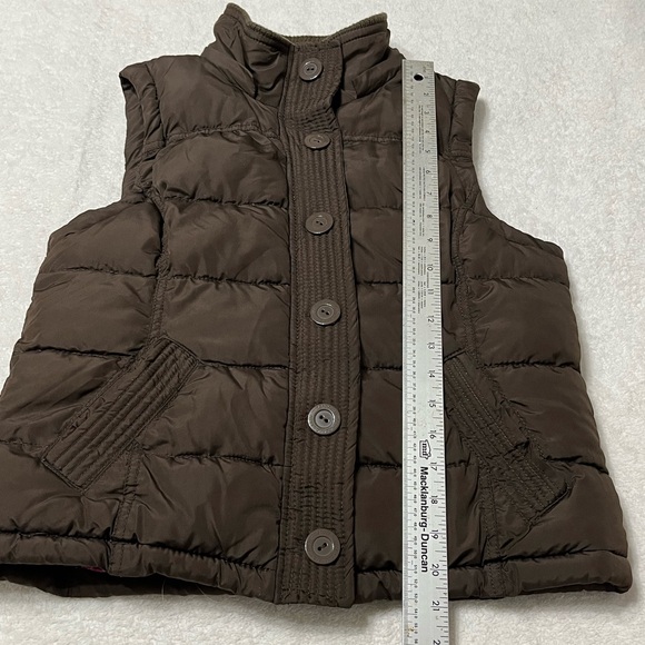 Aeropostale Women’s Chocolate Brown Quilted Puffer Vest Y2K Preppy Size L - Picture 4 of 11